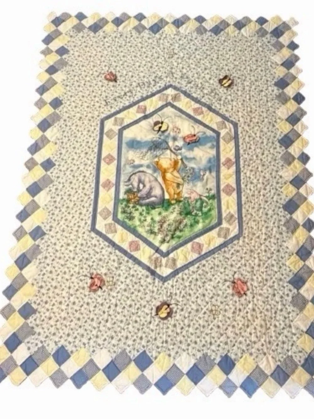 Vintage Disney Winnie the Pooh Quilt Twin Size C&F Enterprises